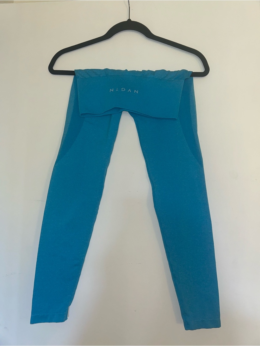 NVGTN Teal High-Waist Foldover Leggings